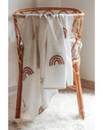 Baby Organic Cotton Muslin Swaddle - Rainbow & Sun