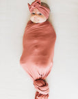 Mebie Baby Stretch Swaddle - Peach