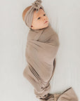 Mebie Baby Stretch Swaddle - Taupe
