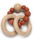 Bubble Silicone and Wood Teething Ring