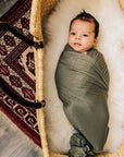 Mebie Baby Stretch Swaddle - Olive