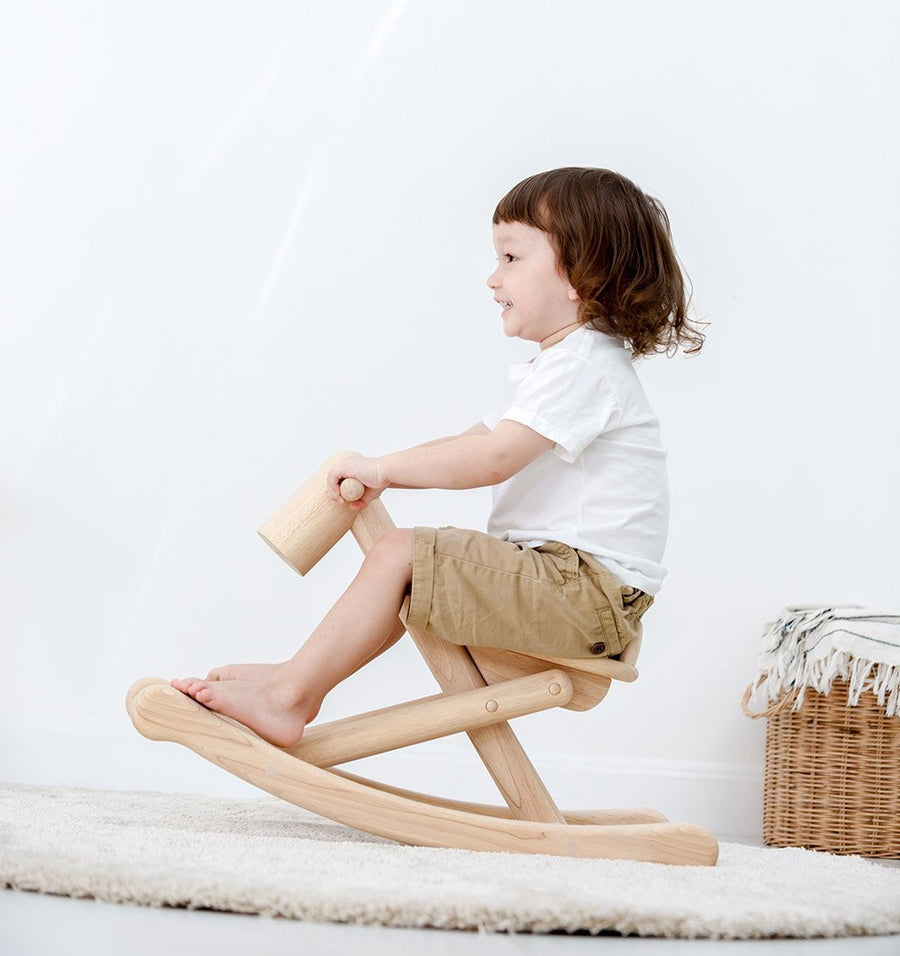 Foldable Rocking Horse - All Natural Wood