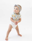 Loulou Lollipop Bandana Bib Set - Wild Rose