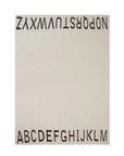 KNITTED BLANKET ABC NATURAL - BLACK