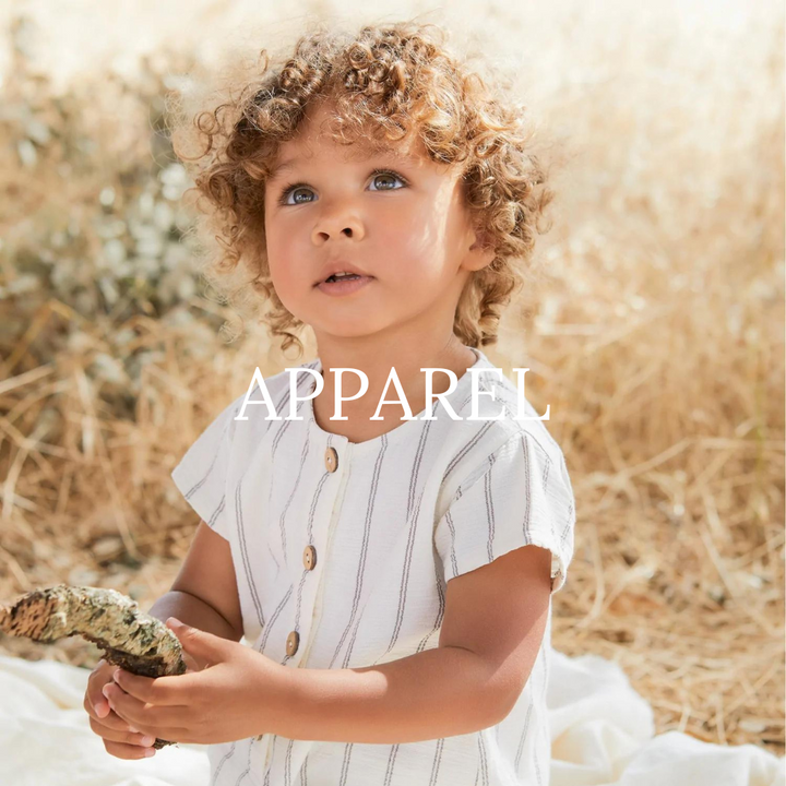 Toddler baby in clothing from the collection