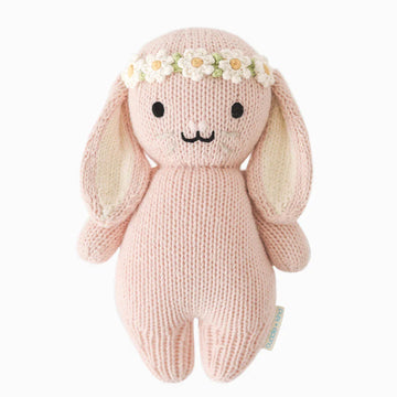 Baby Bunny with Flower Crown - Rose