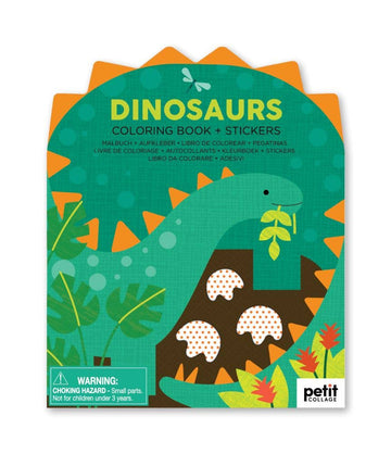 Dinosaurs Coloring Book with Stickers