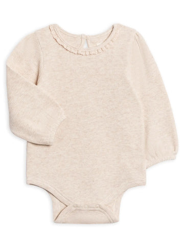 Langley Waffle Knit Lace Neckline Bodysuit