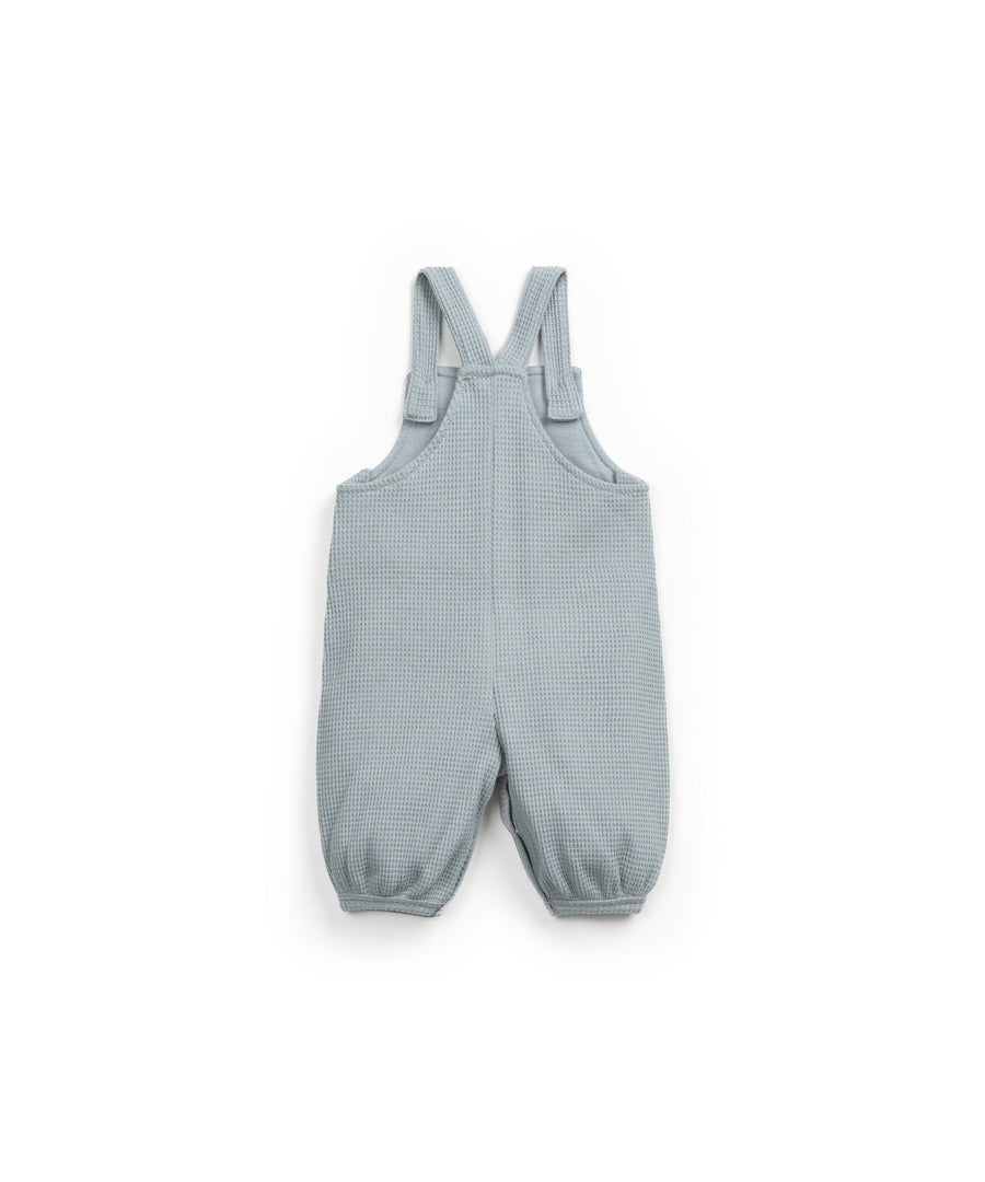 Jumpsuit dusty blue mixture of organic cotton and hemp