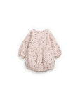 Woven Bubble Romper with Snaps- Blush flowers