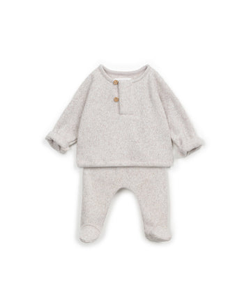 Sweater and Pants Set with Re(Play) yarn - Ecru