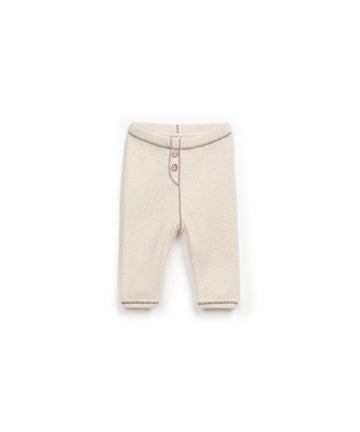 Waffle Pants with buttons - Ivory