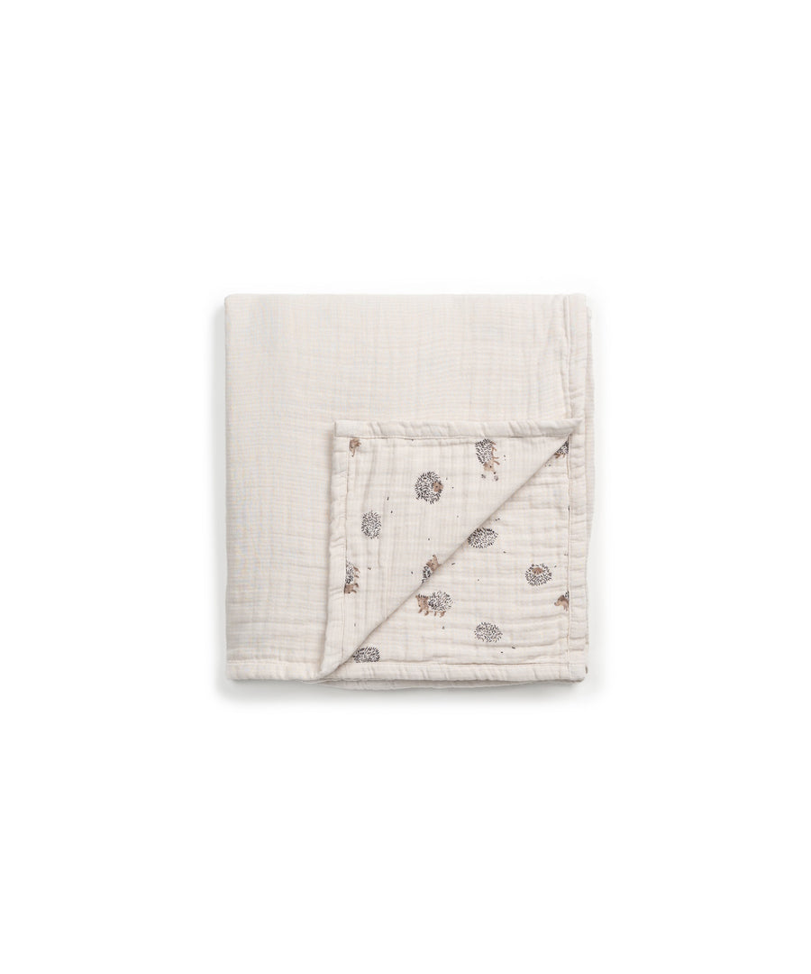 Organic cotton muslin hedgehog