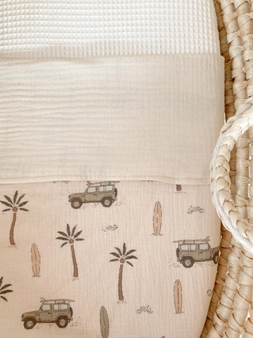 Muslin Blanket / Cars + Palm Trees