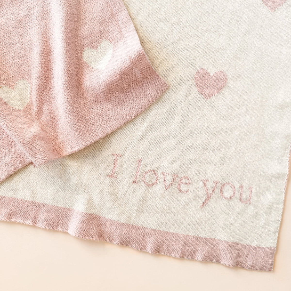 Organic Heart Blanket, Hat & Bunny Teether Rattle Gift Set