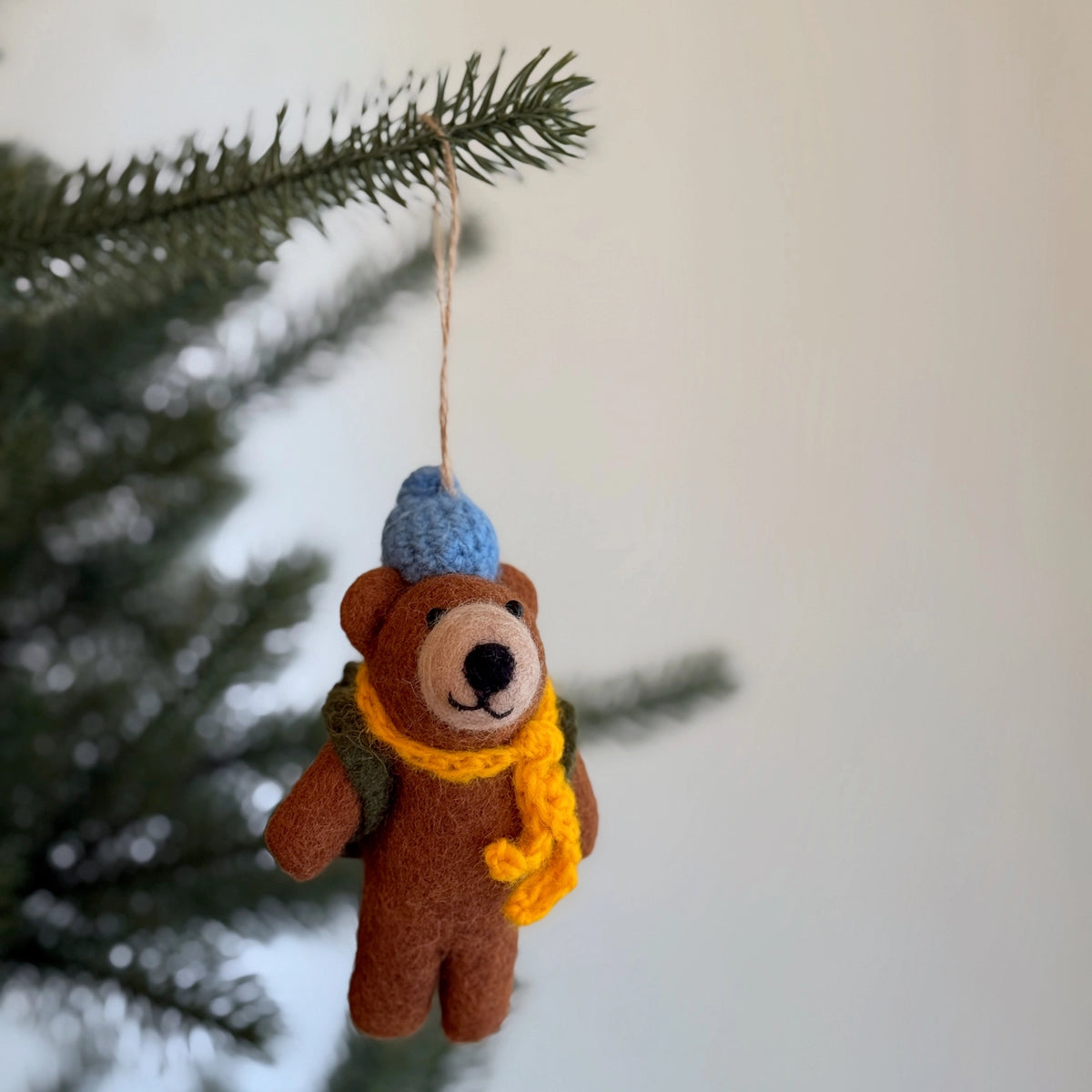 Felt Bear Trekking Ornament