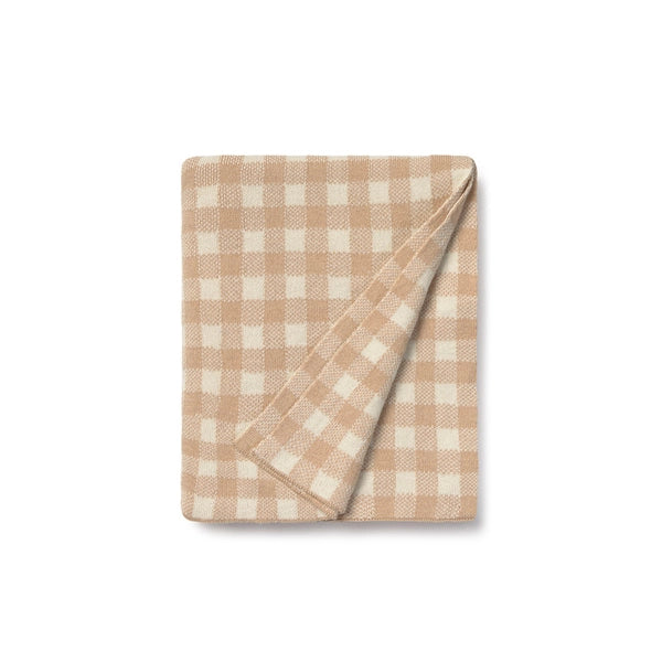 Knitted Blanket Vichy Rose