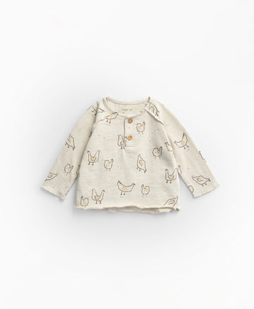 T-shirt with chicken print - White