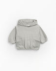 Hoodie sweater in recycled fibres - Light Grey