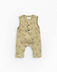 Padded jumpsuit with recycled fibres - Green moss