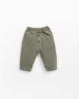 Twill Trousers with decorative buttons - Military green