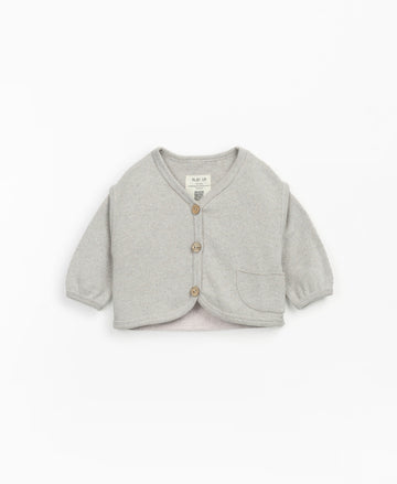 Cardigan in recycled fibres - Light Grey
