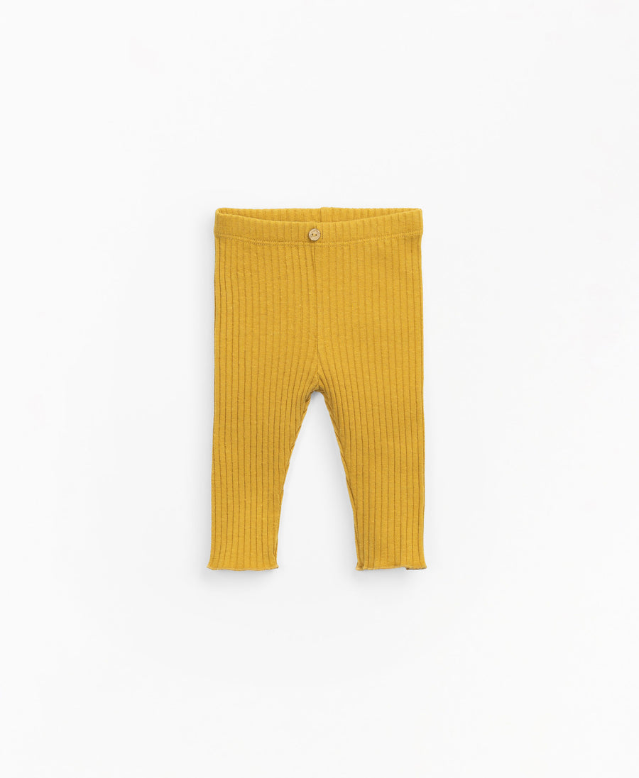 Leggings with recycled fibres - Mustard