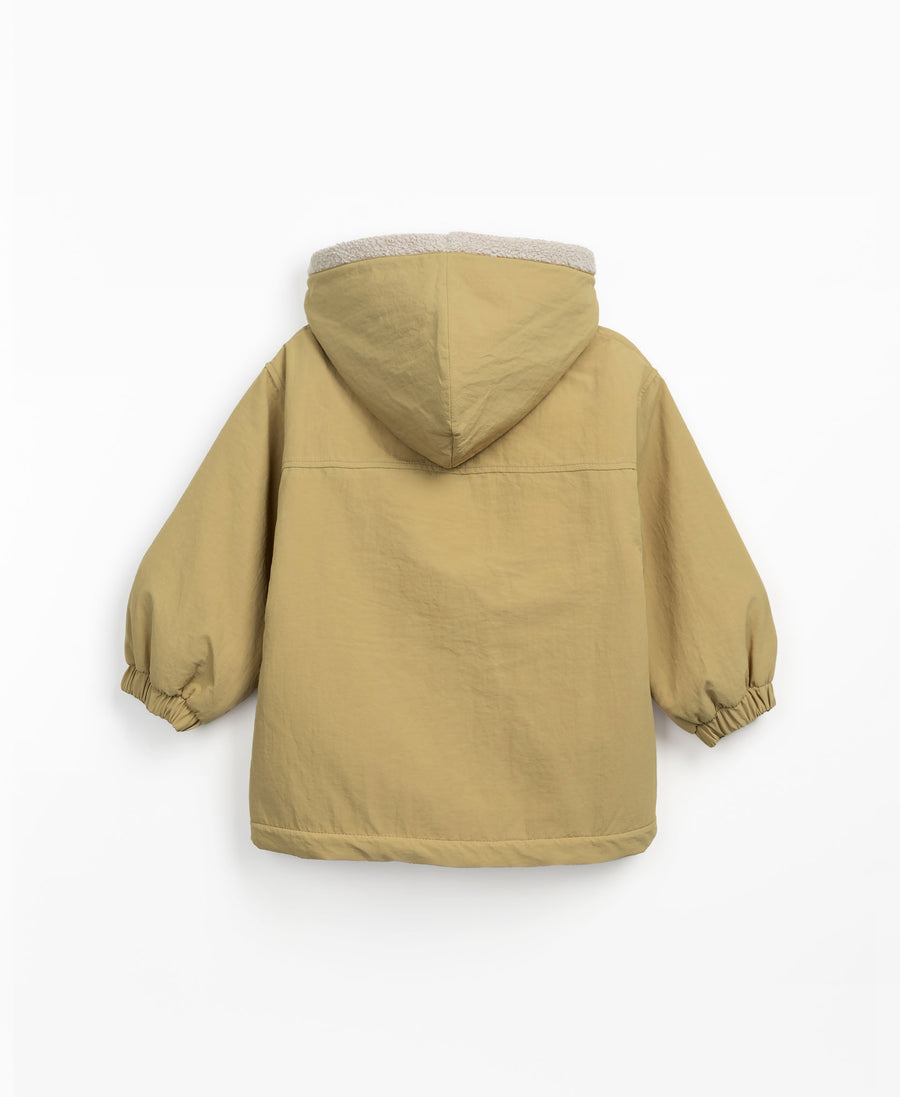 Waterproof jacket with recycled fibres - Mustard