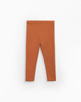 Plain leggings with recycled fibres - terracotta
