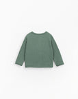 Ribbed, jersey knit T-shirt - Jade
