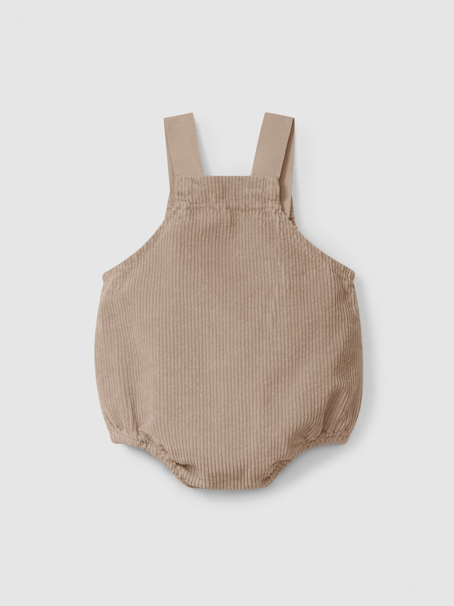 Bubble romper in cotton corduroy - Taupe