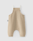 Plain dungarees with pocket - Taupe