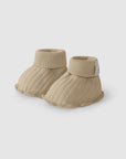 Ribbed jersey booties - Taupe
