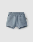 Cotton Shorts with Pocket - Blue