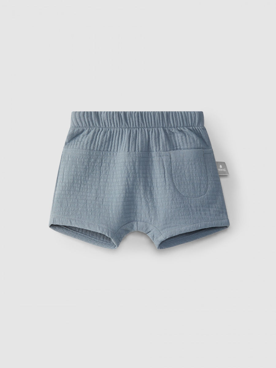 Cotton Shorts with Pocket - Blue