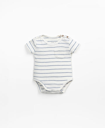 Striped body with shoulder opening - Blue