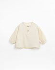 Long-sleeved woven blouse - Off White