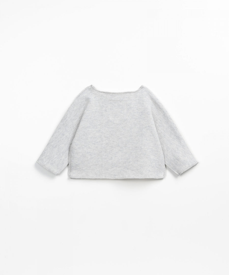 Sweater made of recycled fibres - Light grey