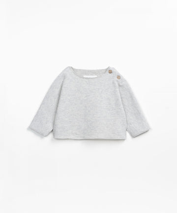 Sweater made of recycled fibres - Light grey
