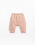 Jersey stitch organic cotton trousers - Blush