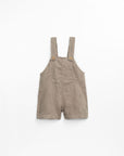 Linen jumpsuit with breast pocket - Taupe