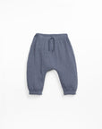 Organic cotton and recycled polyester trousers - Indigo