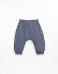 Organic cotton and recycled polyester trousers - Indigo