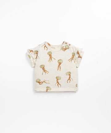 T-shirt with frill - Jellyfish print