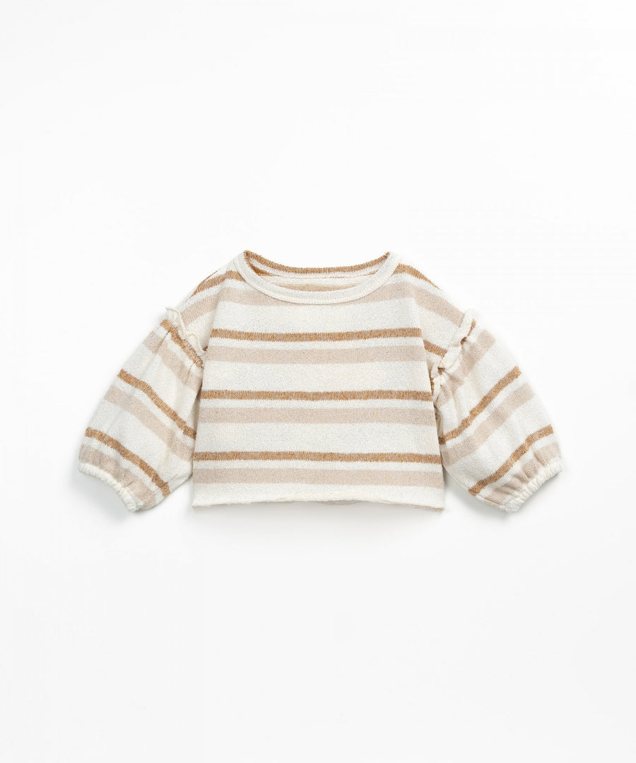 Striped Sweater - beige