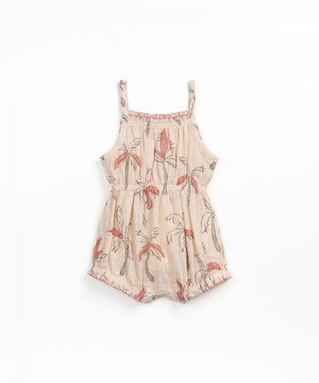 Jumpsuit with palm trees print - Pink