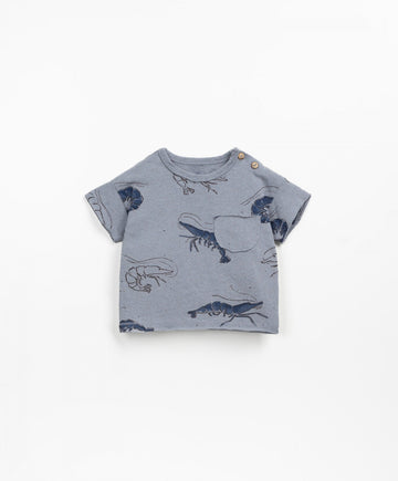 T-shirt with lobster print - Indigo