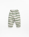 Jersey stitch striped sweatpants - Green