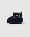 Fleece booties with fur