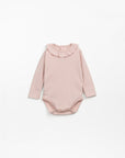 Bodysuit with Collar Detail & Snaps - Light pink